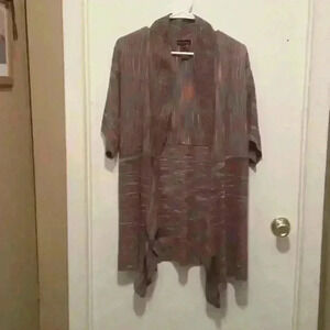 Multiples Multi Color Stripe Cardigan - Size Medium